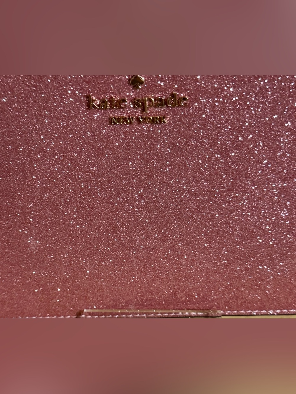 kate spade Glitter Zip Clutch in Sparkling Rose NWOT - Picture 2 of 8